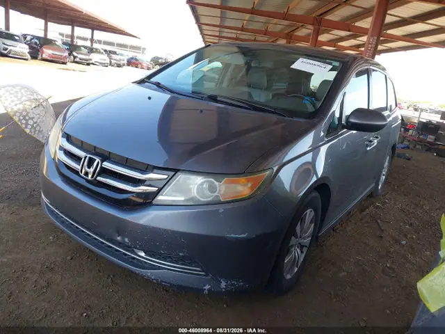 5FNRL5H67EB077316 — 2014 Honda Odyssey EX-L, фото 2 с аукциона IAAI 29.09.2026, Пожар двигателя