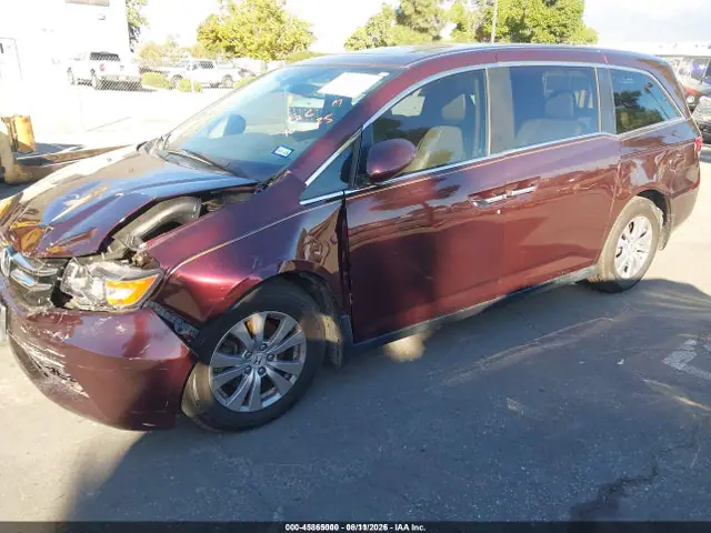 5FNRL5H63FB041270 — 2015 Honda Odyssey EX-L, фото 2 с аукциона IAAI 13.10.2026, Передняя часть