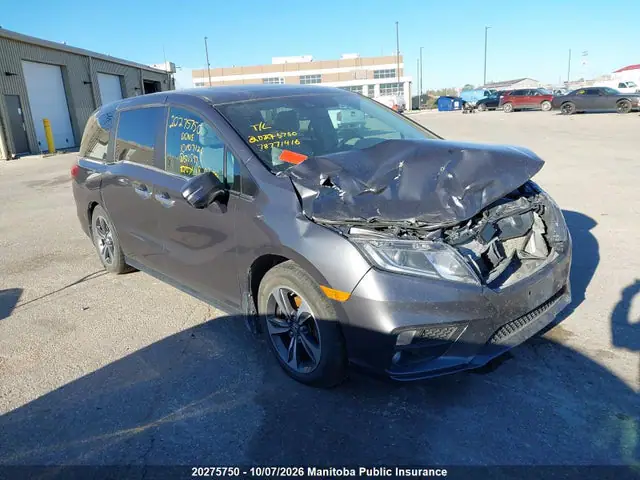 5FNRL6H41JB511597 — 2018 Honda Odyssey EX, Передняя часть (Front), фото до ремонта
