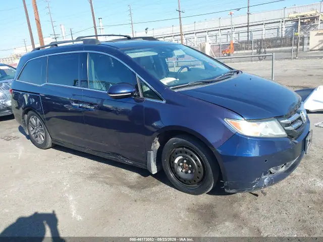 5FNRL5H99EB001008 — 2014 Honda Odyssey Touring/Touring Elite, Передняя часть (Front End), фото до ремонта