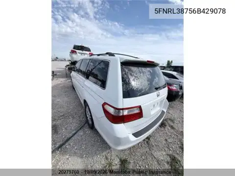 2006 Honda Odyssey Ex-L Ex-L VIN 5FNRL38756B429078 фото 4