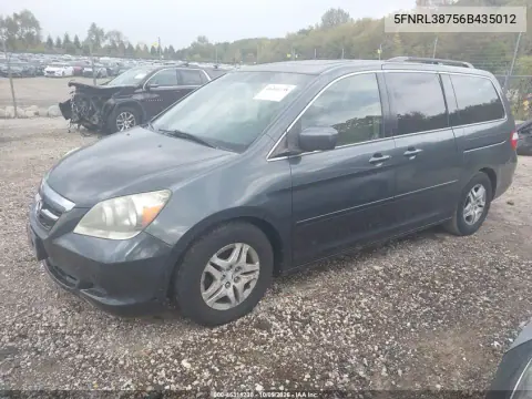 2006 Honda Odyssey Ex-L VIN 5FNRL38756B435012 фото 3