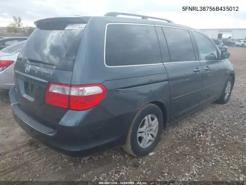 2006 Honda Odyssey Ex-L VIN 5FNRL38756B435012 фото 5
