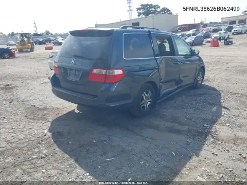 2006 Honda Odyssey Ex-L VIN 5FNRL38626B062499 фото 5