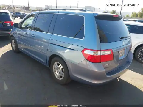 2007 Honda Odyssey Ex-L VIN 5FNRL38637B124817 фото 4