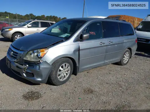 2008 Honda Odyssey Ex VIN 5FNRL38458B024525 фото 3