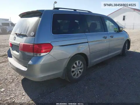 2008 Honda Odyssey Ex VIN 5FNRL38458B024525 фото 5