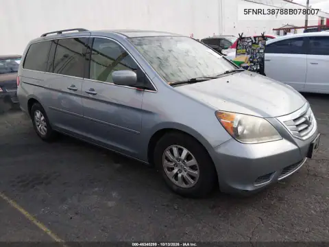 5FNRL38788B078007 — 2008 Honda Odyssey, Левая сторона, фото до ремонта