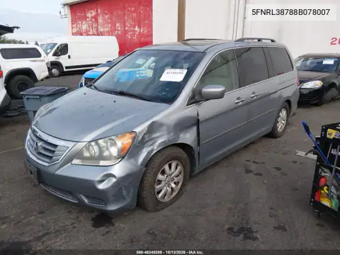 2008 Honda Odyssey Ex-L VIN 5FNRL38788B078007 фото 3