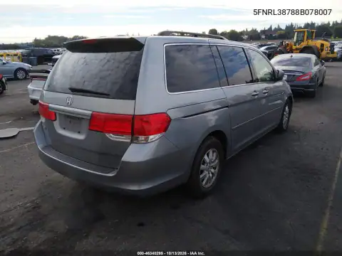 2008 Honda Odyssey Ex-L VIN 5FNRL38788B078007 фото 5
