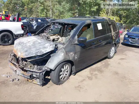 5FNRL38738B098844 — 2008 Honda Odyssey, фото 2 с аукциона IAAI, Полный пожар