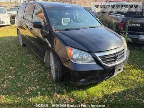 5FNRL38889B500688 — 2009 Honda Odyssey, Левая сторона, фото до ремонта