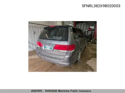 2009 Honda Odyssey Lx VIN 5FNRL382X9B020003 фото 3