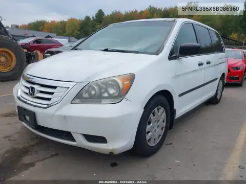 2008 Honda Odyssey Ex-L VIN 5FNRL38209B043807 фото 3