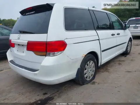 2008 Honda Odyssey Ex-L VIN 5FNRL38209B043807 фото 5