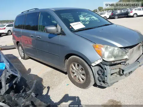 5FNRL3H53AB028541 — 2010 Honda Odyssey, Естественный износ, фото до ремонта