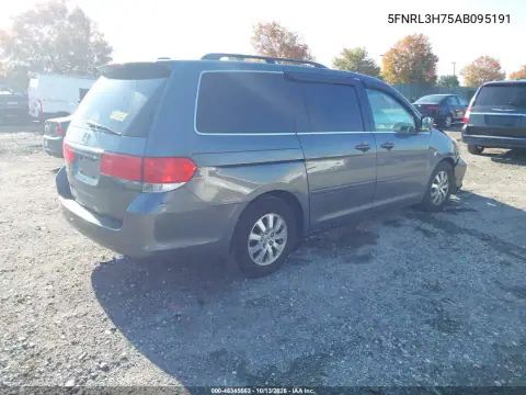 5FNRL3H75AB095191 — 2010 Honda Odyssey, фото 5 с аукциона IAAI, Передняя часть