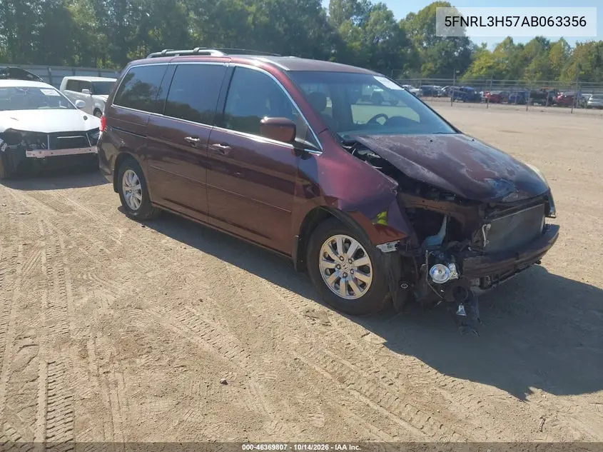 5FNRL3H57AB063356 Honda Odyssey 2010 — повреждение Передняя часть, фото до ремонта