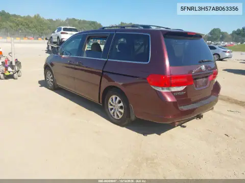 5FNRL3H57AB063356 — 2010 Honda Odyssey, фото 3 с аукциона IAAI, Передняя часть