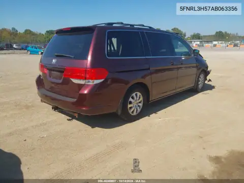 5FNRL3H57AB063356 — 2010 Honda Odyssey, фото 4 с аукциона IAAI, Передняя часть