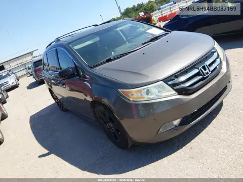 2011 Honda Odyssey Touring/Touring Elite VIN 5FNRL5H94BB087159 фото 2
