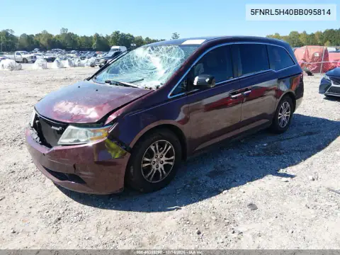 5FNRL5H40BB095814 — 2011 Honda Odyssey, фото 3 с аукциона IAAI, Передняя часть
