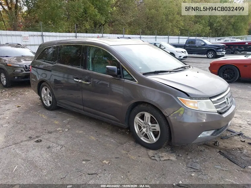 2012 Honda Odyssey Touring/Touring Elite VIN 5FNRL5H94CB032499 фото 2