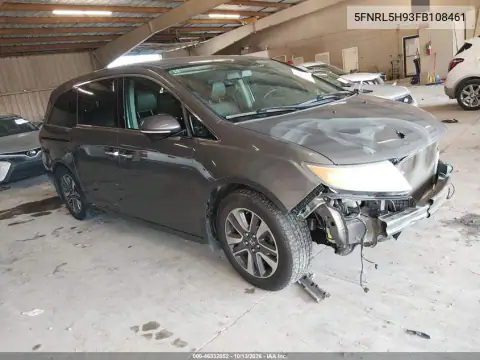 5FNRL5H93FB108461 — 2015 Honda Odyssey, Передняя часть, фото до ремонта