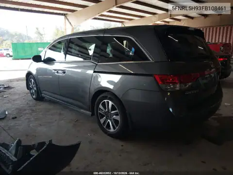 5FNRL5H93FB108461 — 2015 Honda Odyssey, фото 4 с аукциона IAAI, Передняя часть