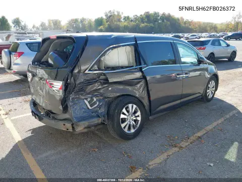 2015 Honda Odyssey Ex-L VIN 5FNRL5H62FB026372 фото 5