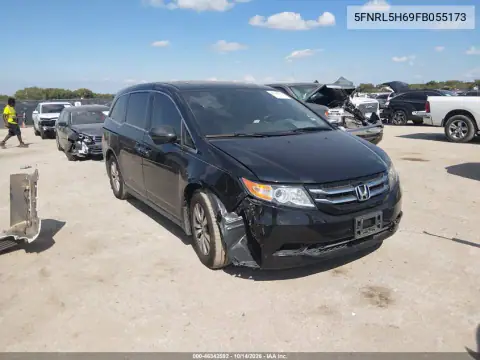 5FNRL5H69FB055173 — 2015 Honda Odyssey, Передняя часть, фото до ремонта