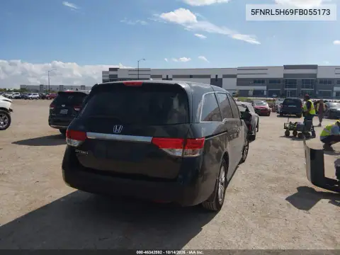 5FNRL5H69FB055173 — 2015 Honda Odyssey, фото 5 с аукциона IAAI, Передняя часть