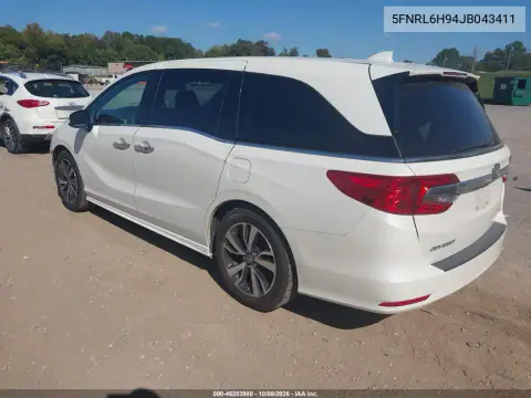 2018 Honda Odyssey Elite VIN 5FNRL6H94JB043411 фото 4