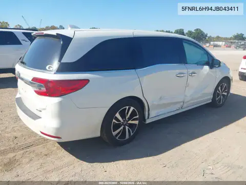2018 Honda Odyssey Elite VIN 5FNRL6H94JB043411 фото 5