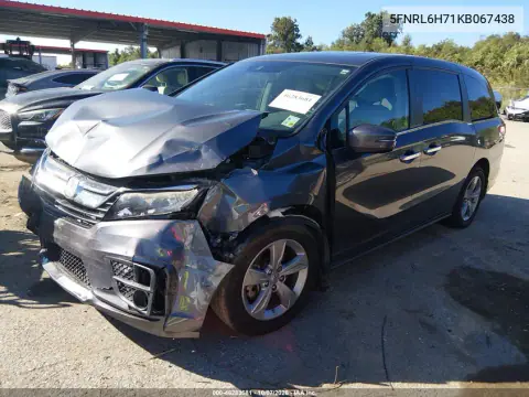 2019 Honda Odyssey Ex-L VIN 5FNRL6H71KB067438 фото 2