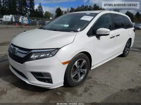 5FNRL6H89KB108942 — 2019 Honda Odyssey, фото 2 с аукциона IAAI, Не указано