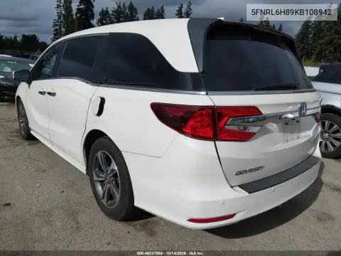 5FNRL6H89KB108942 — 2019 Honda Odyssey, фото 3 с аукциона IAAI, Не указано