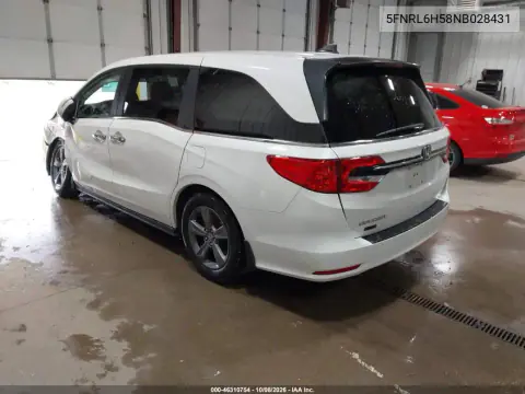 2022 Honda Odyssey Ex VIN 5FNRL6H58NB028431 фото 4