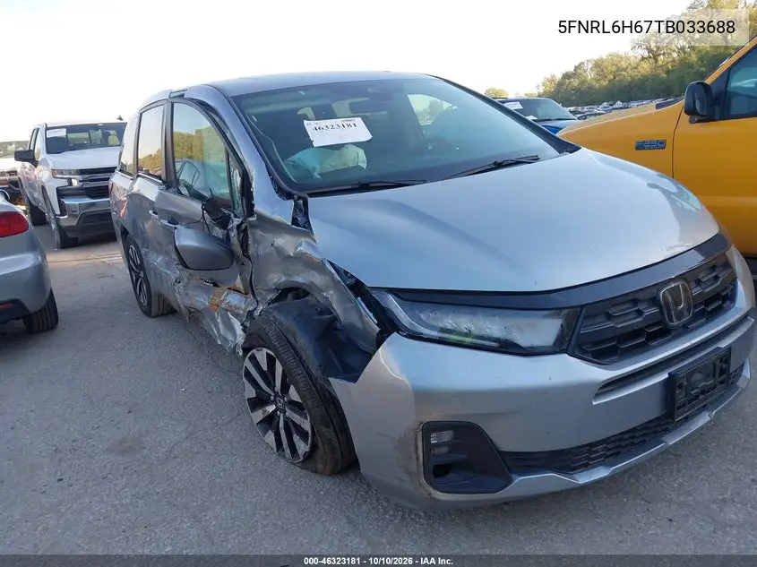 2026 Honda Odyssey Ex-L VIN 5FNRL6H67TB033688 фото 1