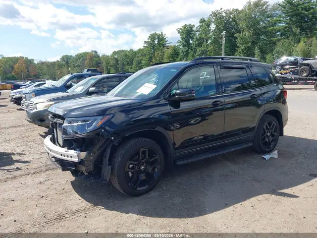 2024 Honda Passport Awd Black VIN 5FNYF8H85RB003016 фото 2