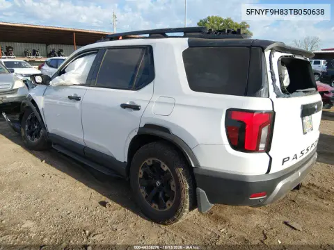 2026 Honda Passport Awd Trailsport Elite/Awd Trailsport Elite Blackout VIN 5FNYF9H83TB050638 фото 3