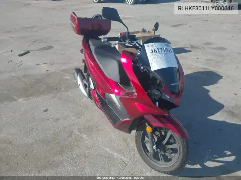 RLHKF3011LY000046 — 2020 Honda Pcx, Передняя часть, фото до ремонта