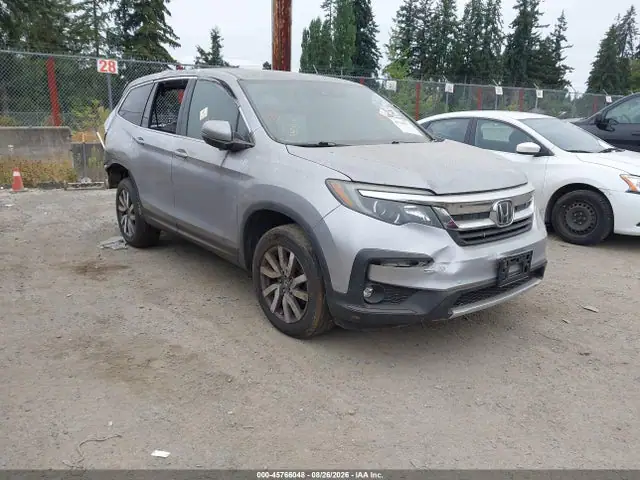 5FNYF6H55KB007518 — 2019 Honda Pilot EX-L, Задняя часть (Rear), фото до ремонта