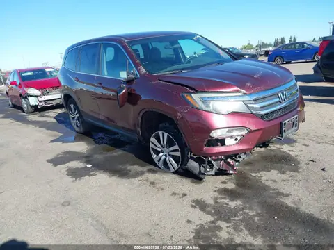 5FNYF6H35JB038748 — 2018 Honda Pilot EX, Передняя часть слева (Left Front), фото до ремонта