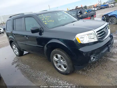 5FNYF4H50EB501116 — 2014 Honda Pilot EXL, Град (Hail), фото до ремонта