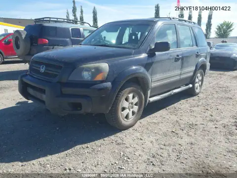 2004 Honda Pilot Lx VIN 2HKYF18104H001422 фото 3