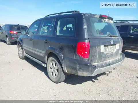 2004 Honda Pilot Lx VIN 2HKYF18104H001422 фото 4
