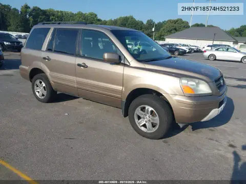 2HKYF18574H521233 — 2004 Honda Pilot, Естественный износ, фото до ремонта