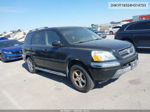 2004 Honda Pilot Ex-L VIN 2HKYF18534H514733 фото 2