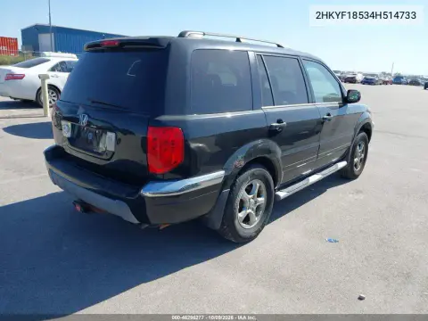 2004 Honda Pilot Ex-L VIN 2HKYF18534H514733 фото 5